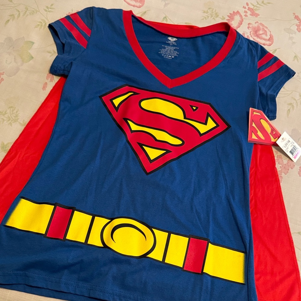 DC Comics Blue and Red Superhero T-Shirt